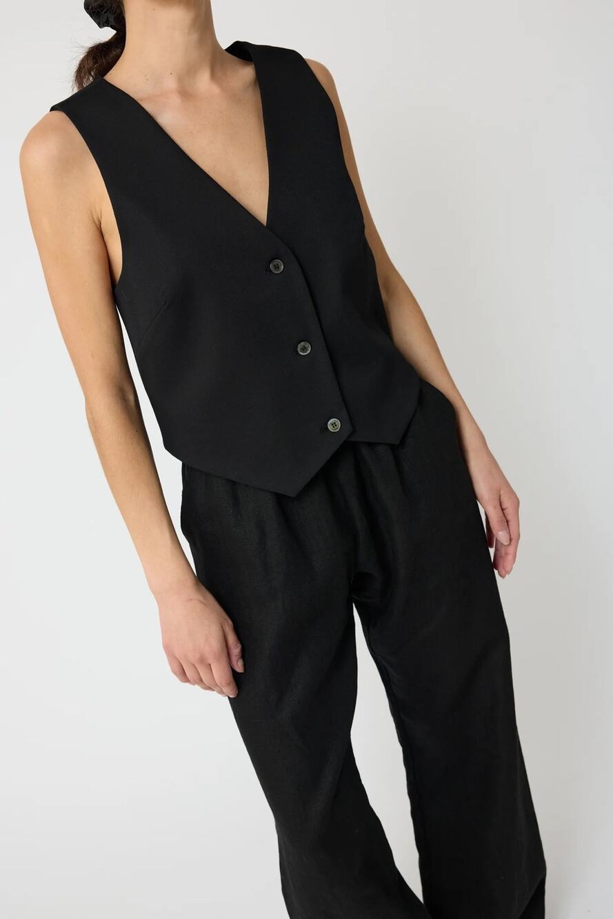 Almina Concept Black Tailored Vest